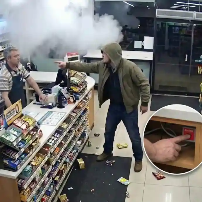 Cambrioleur stoppé net par le déclenchement un générateur de brouillard anti-intrusion dans un salon de maison