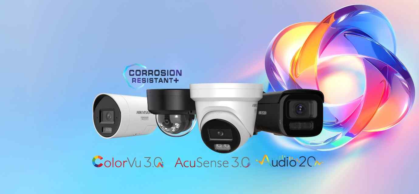 Gamme de caméras fixes professionnelles Hikvision pour la sécurisation haute définition des habitations et commerces sur la Côte d'Émeraude